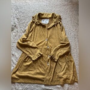 Women's Mustard Button-Up Blouse